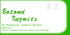 botond kuzmits business card